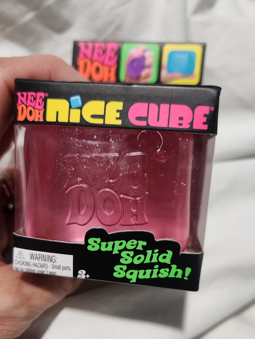 NeeDoh Nice Cube Super Solid Squish Squishy Toy - Pink (Other Colors Separate)